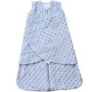 NEW Halo Sleep Sack Swaddle Blue Plush Dots Velboa Baby Newborn Birth - 3 Months