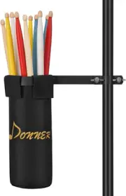 Donner Drum Sticks Holder, Nylon Drumstick Bag Removable, Clamp-On Lockable A...