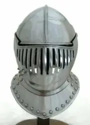 Close Armor Helmet Medieval Warrior 18 Gage Steel Knight Helmet Christmas Gift