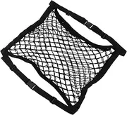 HEALEEP Car Front Seat Organizer Double Layer Mesh Net Holder for Handbag Purse Durable Storage for Front Seat Easy Installation Versatile Design for Organized Car Interior