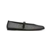 [Stuart Weitzman] Stuart Weitzman-Black Bareitall Mesh Ballerinas-Donna 40 IT