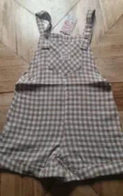 Ghanda - Teen Girls Lucy Overalls/Shortalls - Size 9-10 Years - Gingham/Check