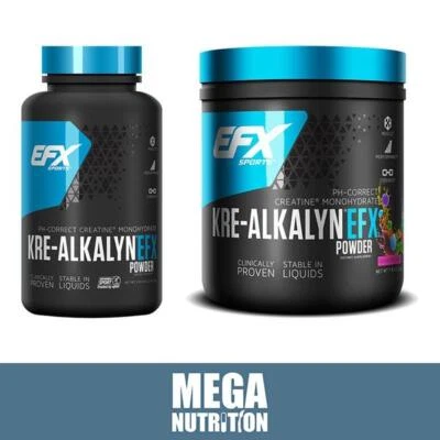 EFX Sports Kre-Alkalyn EFX Creatine Powder Muscle Strength 2 SIZES 4 FLAVOURS