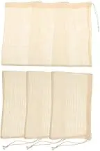 MAGICLULU 6Pcs Reusable Organic Cotton Mesh Grocery Bags Lightweight Drawstring Storage for Fruits Vegetables More Odorless Portable Produce Bags