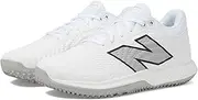 [New Balance] Women's FuelCell Fuse v4 Turf Trainer Softball Shoe, Optic White/Raincloud/Ice Blue, 13