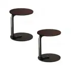 50cm Wood Board Mini Side Table Movable Lightweight w/ Black Frame