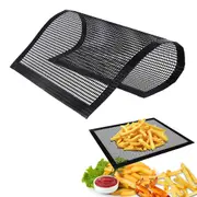 2Pcs BBQ Mesh Grill Mat Cook Barbecue Grilling Sheet Wire Baking Pad Non-Stick Mat
