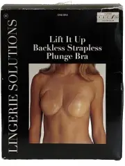Lingerie Solutions Women Amazing Latex Adhesive Strapless Backless Bra SZ D Cups