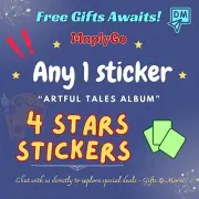 COMBO 4 stars stickers_Mono_GO⭐ Artful Tales Album | Fast sending & Cheap