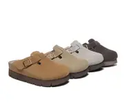 EVERAU® Adjustable Buckled Straps Slip-on Platform Sandal Slides Brooklyn - Chocolate / AU Ladies 6 / AU Men 4 / EU 37