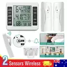 Wireless Digital Fridge Thermometer 2 Sensors Freezer Home Alarm Gauge Monitor