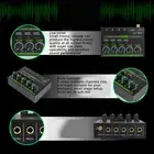 4 Channel Mixer 6.35mm 4 In 1 Out Professional Compact Stereo Sound Mixer Part