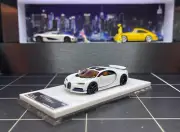 1/64 Resin car model Bugatti Chiron blue and white limited edition 99PCS
