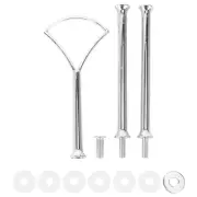 1X(1 set 2 3 Tier Cake Plate Stand Heavy Metal Center Handle Fitting1381