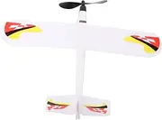 CLISPEED Rubber Band Powered Airplane Toy Plastic Aeroplane Glider Plane Boys and Girls' Toy Plane Model Random Style