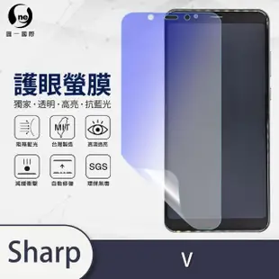 【o-one護眼螢膜】SHARP AQUOS V 滿版抗藍光手機螢幕保護貼