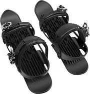 [VIDECOR] Winter Outdoor Skiing Mini Sled Snowboard Sled Shoes for Adult Kids Anti-Slip Foot Panels Snow Board Ski Boots Outdoor Skiing Sports Equip,Black