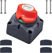 Spurtar Battery Isolator 12V 24V 48V Master Battery Disconnect Switch Battery Kill Switch Shut Off Switch for Car for RV ATV UTV Caravan Boat Marine (On/Off)