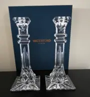 NIB - Waterford LISMORE Crystal Candlestick Set of 2 - 10"