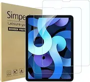 Simpeak 2 Pack Screen Protector Compatible with Apple iPad Air 5/4 (10.9-Inch, 2022/2020 Model, 5th/4th Generation), Tempered Glass Screen Protectors Replacement for iPad Pro 11-Inch All Models