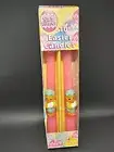 Egg Time Easter Bunny 10" Candlesticks NIB Manufactured for Kmart Vintage Kitchy