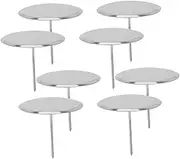 PartyKindom 8pcs Stainless Steel Cake Flower Nail Baking Tools for Cream Flower Decorating Easy to Clean for Cake Artists and DIY Baking Enthusiasts