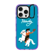 iPhone 16 Pro Impact Ring Stand Case MagSafe Compatible VINTAGE COWBOY BY KATIE BENN