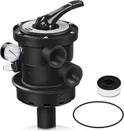Replacement SP0714T VariFlo Top-Mount Multiport Valve Compatible with Hayward Pro OR VL GM SM SW Series Sand Filters, 1.5" FIP Port 7-Position Control Valve, Black,Replace for SP714T, SP0714T, SP0704