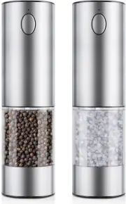Electric Salt and Pepper Grinder Set Rechargeable with Light, Automatic