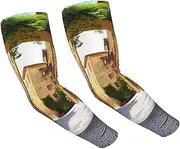 [FHEDVBN] Italian Street Arm Sleeves Compression Arm Covers for Men Women Outdoor Sun Sleeves Cooling Sports Sleeve, Black