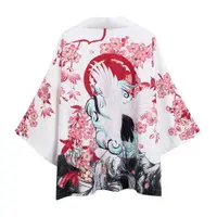 在飛比找樂天市場購物網優惠-夏季中國風外套復古道袍男士日式開衫和服仙七分袖漢服防曬衣襯衣