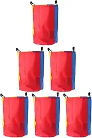 STOBOK 6Pcs Sack Race Bags Outdoor Games for Kids Potato Sack Race Bags for 3- Legged Relay Race Outdoor Party Activities ( Assorted Color )