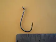 50 OCTOPUS FISHING HOOKS, BEAK STYLE, SIZE #3/0 CARBON STEEL, BLACK NICKEL