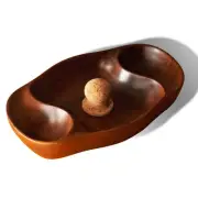 Briar & Oak Handcrafted Tobacco Pipe Ashtray With Cork Knocker - Pipe Rest As...