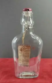 NEW WITH TAGS KILNER SLOE GIN CLIP TOP PRESERVE CLEAR GLASS BOTTLE 250ML/9FL OZ