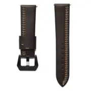 Three Lines Pattern Top-grain Leather Wrist Watch Band for Samsung Gear S3 22mm (Coffee)
