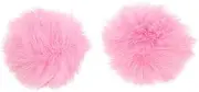 ERINGOGO 2pcs Microphone Pop Filter Furry Wind Muff Microphone Cover Lavalier Wind Muff for Microphone Microphone Shield Practical (Pink)
