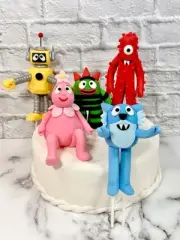 ✨ 3D Yo Gabba Gabba Fondant Toppers – Perfect for Your Themed Party! ✨