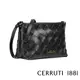 【Cerruti 1881】限量2折 頂級義大利小牛皮肩背包 CEBA05380M 全新專櫃展示品(黑色 贈原廠送禮提袋)