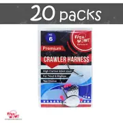 20pks Fishing Walleye Crawler Harness Walleye Spinner Rig 2-hook Hammered Silver