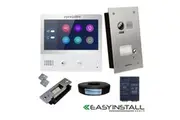 Eyevision EasyInstall Two-Wire Doorbell Video Intercom and Electric Striker System with 7-Inch Touch Screen Intercom Monitor