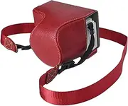 Rieibi Protective Case For Sony Zv-e10 II Camera, Leather bag For Sony Alpha ZV E10 II Case, ZVE10 II cover Fit 16-50mm Lens, ZV-E10 II Bag With Shoulder Strap