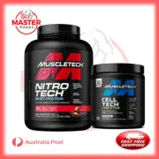 MuscleTech NitroTech Whey Protein 4Lb + Cell Tech Creactor 120 serves Stack
