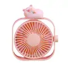 Mini Fan Portable Usb Rechargeable Cute Cartoon Desktop Usb Cooling Fan Safe
