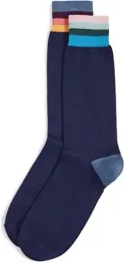 Ps by Paul Smith Men's Artist Top Socks Made In Italy Dark Navy