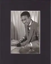 8X10" Matted Print Photo Picture Music: Max Roach, 1949