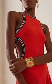 [Sylvia Toledano] Medicis 22K Gold-Plated Multi-Stone Cuff