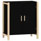 Wooden Buffet Sideboard Cabinet Storage Shelf Cupboard Door Hallway Table Black