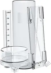 Precise Rain Gauge with Mounting Bracket, Outdoor Rain Gauge Accurate to 1/100th of an Inch, Made of UV and Heat Resistant Polycarbonate Material for All Weather Conditions