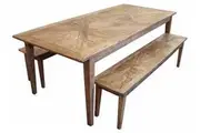 MF Parquetry Recycled Elm Timber Dining Bench